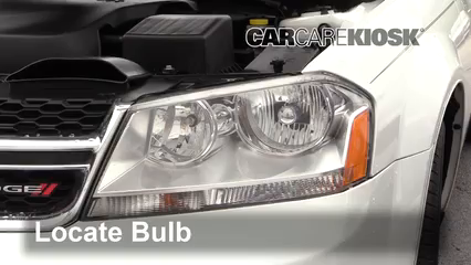 2013 Dodge Avenger SE 3.6L V6 FlexFuel Éclairage Feux de croisement (remplacer l'ampoule)